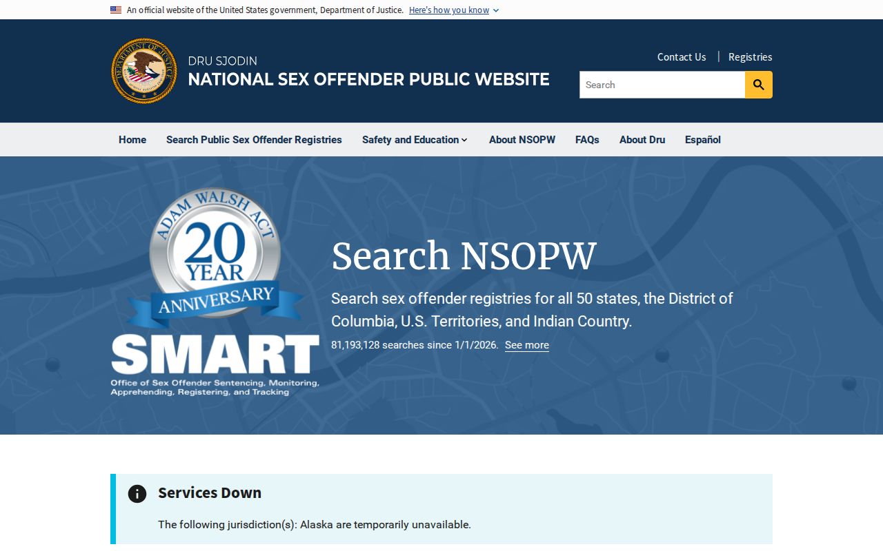 Fannin County sex offender check national NSOPW search interface